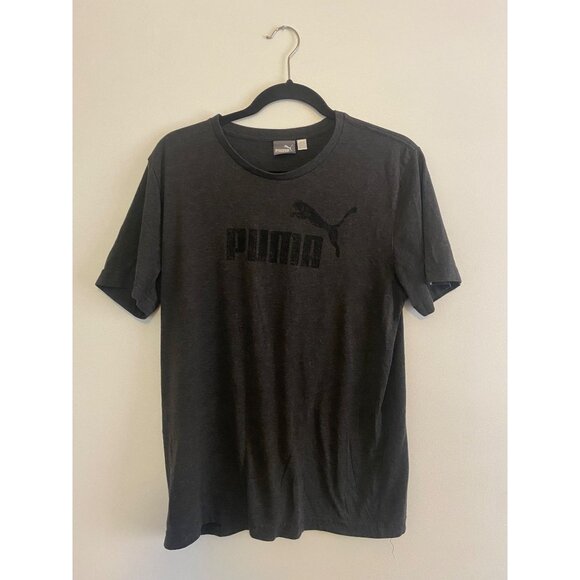 Puma Men’s Charcoal Graphic Logo T-Shirt Size M - Picture 1 of 5